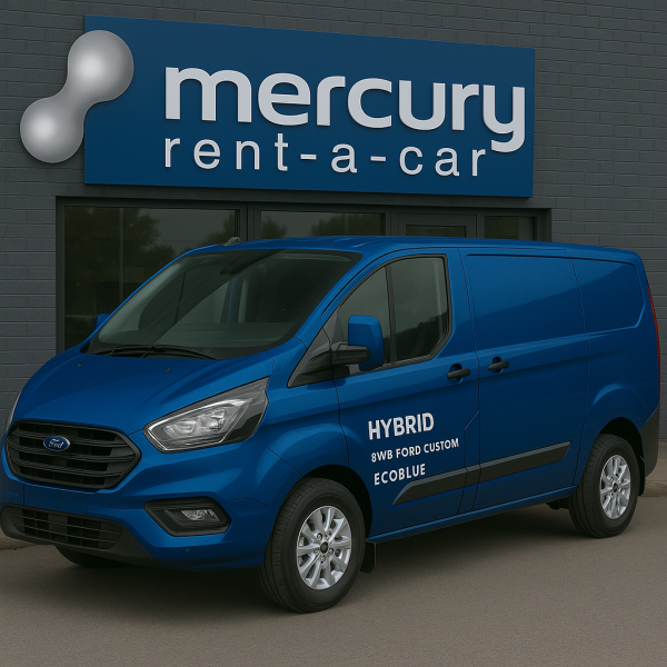 Drive Smarter with Mercury Rent-A-Car’s Hybrid SWB Ford Custom EcoBlue Van